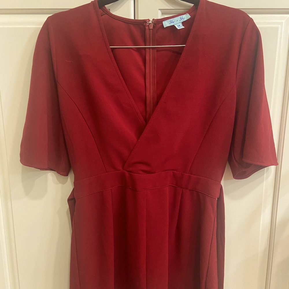 She+sky maroon romper size medium